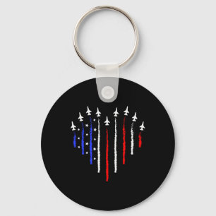 Porte-clés Avion à réaction de combat Patriot 4 juillet Drape
