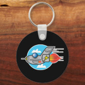 Porte-clés avion à réaction rétro (Recto)