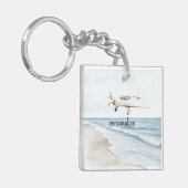 Porte-clés Avion bleu blanc (Devant gauche)