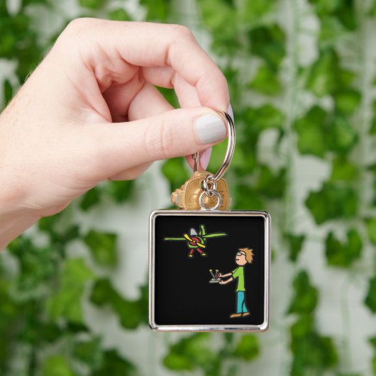 Porte-clés Avion de modèle RC (main)