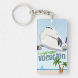 Porte-clés avion de vacances que j'aimerais mieux