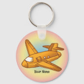 Porte-clés Avion jaune (Recto)