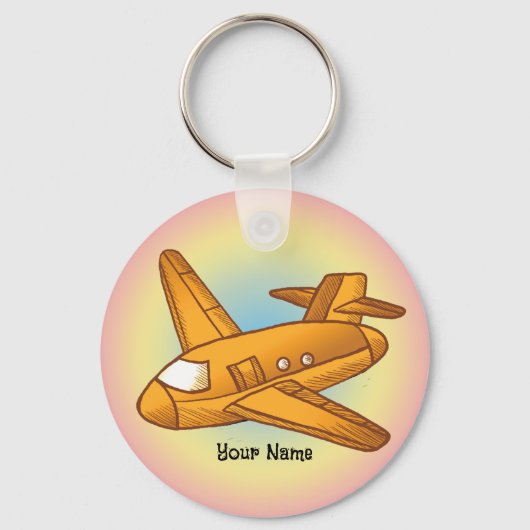 Porte-clés Avion jaune (Recto)