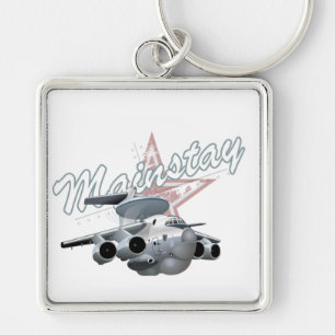 Porte-clés Avion militaire de dessin