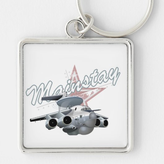 Porte-clés Avion militaire de dessin (Devant)