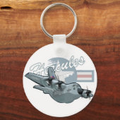 Porte-clés Avion militaire de dessin (Recto)