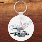 Porte-clés Avion militaire de dessin (Recto)