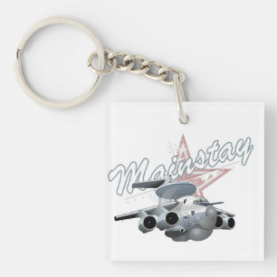 Porte-clés Avion militaire de dessin