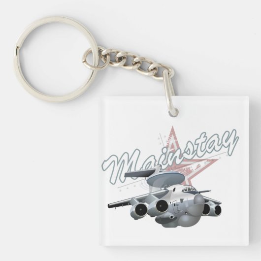 Porte-clés Avion militaire de dessin (Devant)