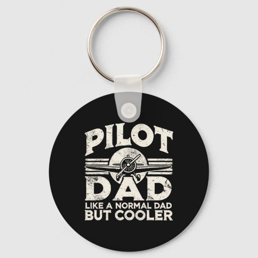 Porte-clés Avion pilote père (Recto)