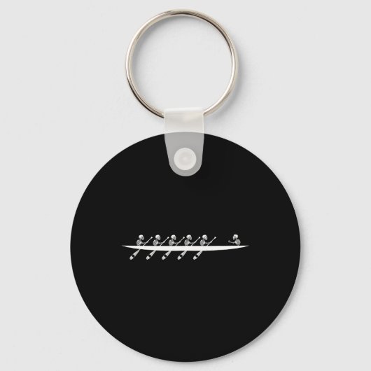Porte-clés Aviron Skeleton Row Boats Paddle Coxswain Hallowee (Recto)