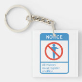 Porte-clés Avis Tous Les Visiteurs (Devant)