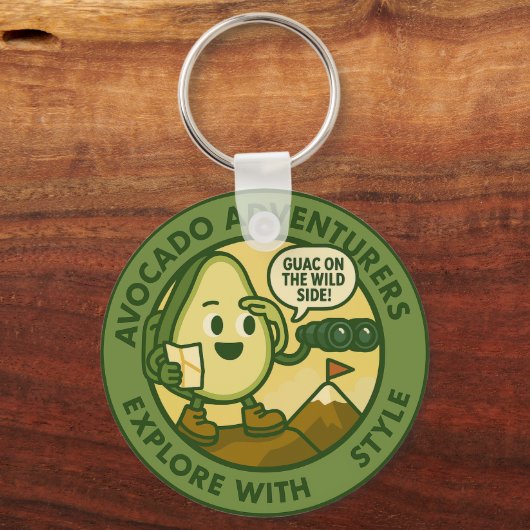 Porte-clés Avocado Adventurers Explore With Style (Verso)