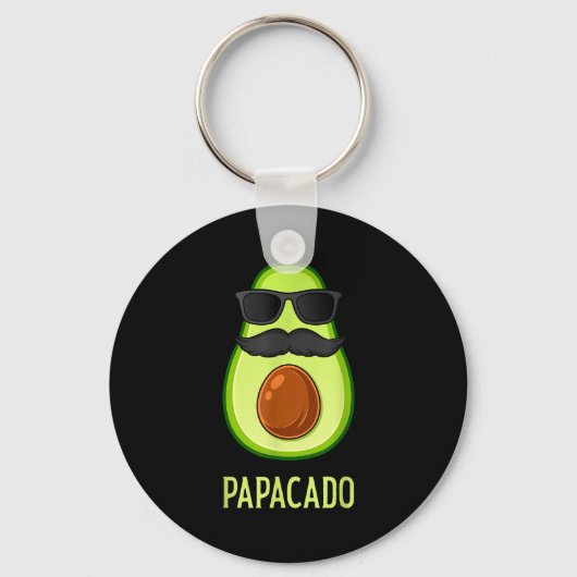 Porte-clés Avocado Dad Papacado Funny Daddy Father Avocado (Recto)