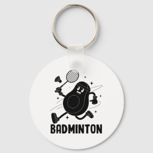 Porte-clés Avocado Jouer Badminton Saine Cuisine végétarienne