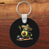Porte-clés Avocado montrant des compétences de bowling Cinco  (Recto)