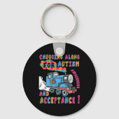 Porte-clés Avocat Acceptation Train Puzzle Cool Autisme Aware (Recto)