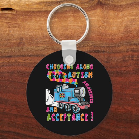 Porte-clés Avocat Acceptation Train Puzzle Cool Autisme Aware (Recto)