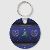 Porte-clés Avocat Arbre de Noël Élégant (Recto)