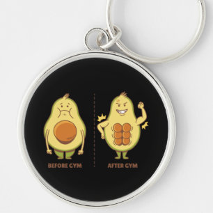 Porte-clés Avocat Drôle, Mème de Fruit Mignon