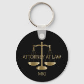 Porte-clés Avocat - Noir et Or (Recto)