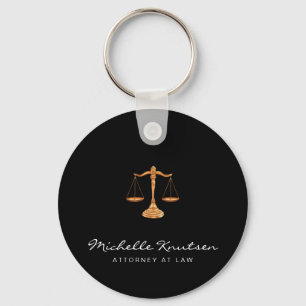 Porte-clés Avocat professionnel Procureur luxe Black Gold