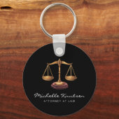 Porte-clés Avocat professionnel Procureur luxe Black Gold (Recto)