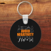 Porte-clés Avoid Negativity Funny Math Mathematician Teacher  (Recto)