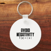 Porte-clés Avoid Negativity Funny Teacher Math Equation Quote (Recto)