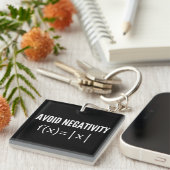 Porte-clés avoid negativity math equation (Devant Droit)