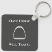 Porte-clés "Avoir Cheval Volera" Gris De Fer De Rup (Dos)