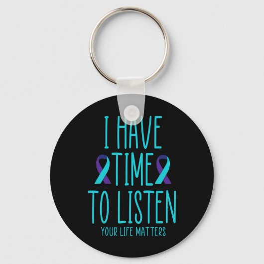 Porte-clés Avoir Le Temps D'Écouter Sensibilisation Au Suicid (Recto)