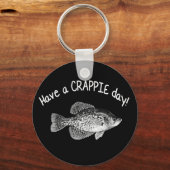 PORTE-CLÉS "AVOIR UNE JOURNÉE DE CRAPPIE" - PÊCHE DE CRAPPIE (Recto)