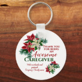 Porte-clés Awesome aidant Floral Poinsettia Appréciation (Recto)