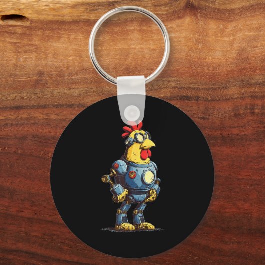Porte-clés Awesome Chicken Robot For Future Animals Lovers (Recto)