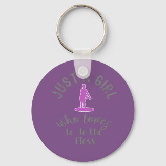 Porte-clés Awesome Just a Girl Loves Floss Dance Cadeau Desig
