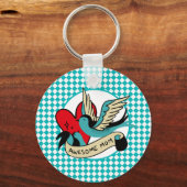 Porte-clés Awesome Maman Tattoo et Arlequin (Recto)