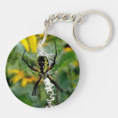 Porte-clés Awesome Photo Orb Spider dans le Web (Dos)