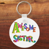 Porte-clés Awesome Soeur T-shirts et cadeaux (Recto)