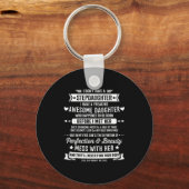 Porte-clés Awesome Stepdaughter For Step Bonus Dad Fathers Da (Recto)