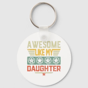 Porte-clés Awome Comme Ma Fille Cadeaux Papa Hommes Père Fath
