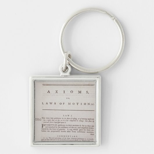Porte-clés Axiomes, ou lois de mouvement, du volume I (Devant)