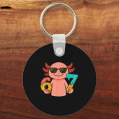 Porte-clés Axolotl 67 Meme Six Seven Funny Ice Cream Drip (Recto)