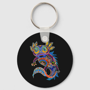 Porte-clés Axolotl Art Aztec Mexicain Salamander Mexique Cinc