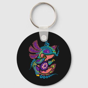 Porte-clés Axolotl Art Aztec Mexicain Salamander Mexique Cinc