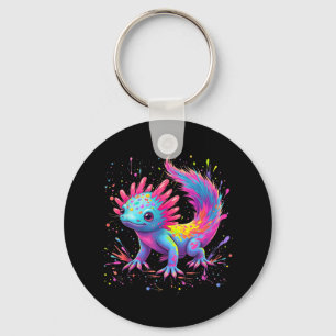 Porte-clés Axolotl Beau Art Coloré Cute Kawaii Axolotl