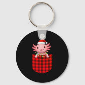 Porte-clés Axolotl Buffalo Red Plaid Cket Christmas Funny Men (Recto)