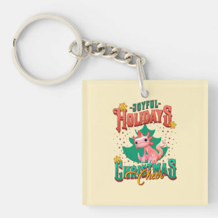 Porte-clés Axolotl drôle Joyeuses Fêtes Noël Cheers