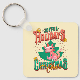 Porte-clés Axolotl drôle Joyeuses Fêtes Noël Cheers