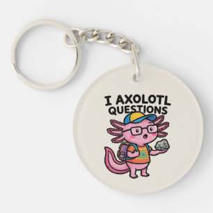 Porte-clés Axolotl nerd sarcastique je pose des questions sur